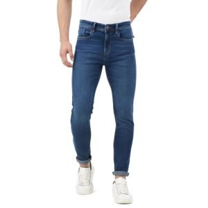 INKD Men's Contrast Stitch Stretchable Slim Fit Jeans - Magic