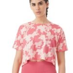 PUMP'D Athleisure Women's Boxy Top for Gym -Lightweight, Anti-Odor, UV Protect, Dry Tech, Ultra Soft Seams-Sweet Coraline