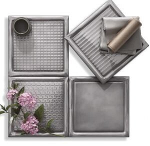 Grey Iceage Series 200x200 mm Glossy Finish Tile