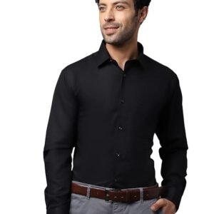 Cantabil Cotton Solid Full Sleeve Regular Fit Formal Shirt for Men