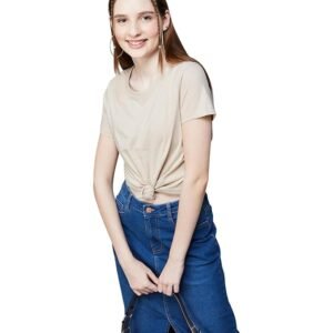 Fame Forever by Lifestyle Women Beige Top