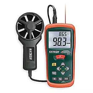Extech Anemometer with IR Temp 80 to 5900 fpm AN200