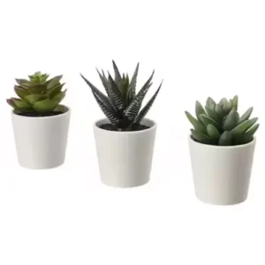 Ikea Fejka Artificial Potted Plant With Pot, In/Outdoor Succulent, 6 cm - Pack of 3 Pcs