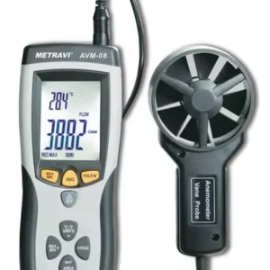 Metravi AVM-08 Digital Anemometer with Infrared Thermometer 0.4 to 30 m/s